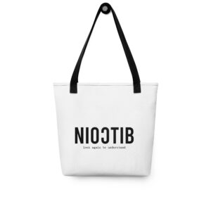 Saco tote Bitcoin Look Again
